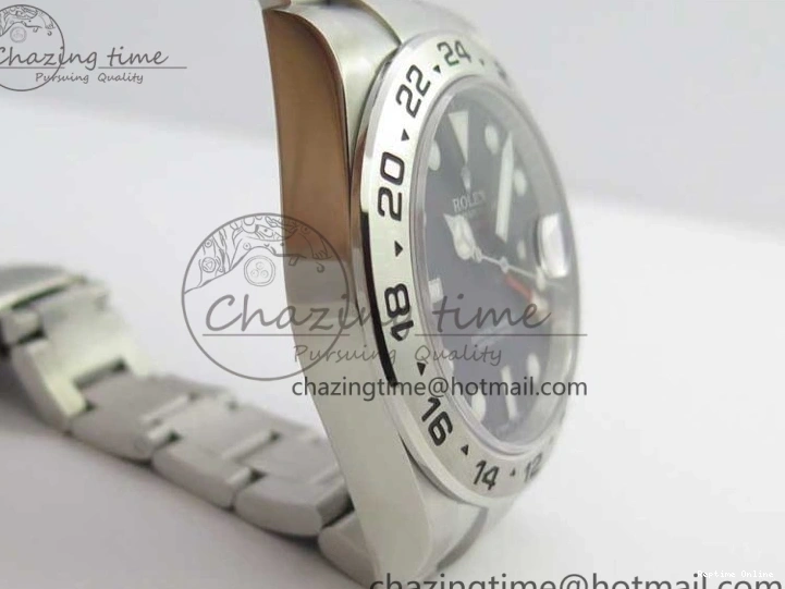 0414 Explorer II 42mm 216570 Black 904L SS GMF 1:1 Best Edition Black Dial on Bracelet A3186 (Correct Hand Stack) StreetReady 3242